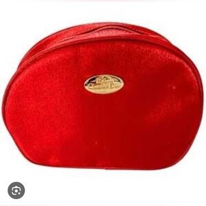 CHRISTIAN DIOR  PARFUMS RED SILKY MAKEUP MINI BAG